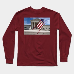 Folding Chair To The Supreme Court - American - Back Long Sleeve T-Shirt